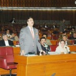 Prime Minister Syed Yusuf Raza Gilani addressing at National Assembly on December 22, 2011