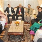 Prime Minister Syed Yusuf Raza Gilani talking with Parliamentarians at Parliament House, Islamabad on January 13, 2012