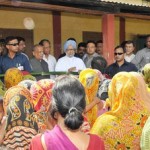 The Prime Minister, Dr.  Manmohan Singh meeting the violence-hit of Kokrajhar district, at a relief camp, in Assam on July 28, 2012.  The Governor of Assam, Shri J. B. Patnaik and the Chief Minister of Assam, Shri Tarun Gogoi are also seen.