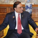 PRESIDENT ASIF ALI ZARDARI EXCHANGING VIEWS WITH PRESIDENT HAMID KARZAI DURING THEIR MEETING ON THE SIDELINES OF 12TH SCO SUMMIT HELD AT BEIJING ON 06 JUNE 2012.