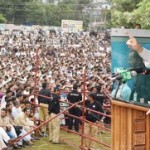 Prime Minister Muhammad Nawaz Sharif addressing a public gathering in Muzaffarabad, AJ&K on July 22, 2016
