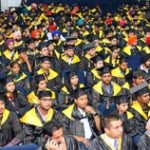 Students attending  Convocation of Gulzar Group of Institutes held at Guru Nanak Bhawan, Ludhiana 2.resized