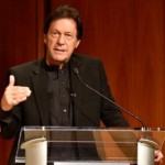 Prime Minister Imran Khan speaking at the Asia Society in New York on September 26, 2019.