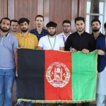 ਚੰਡੀਗੜ੍ਹ ਯੂਨੀਵਰਸਿਟੀ ਵਿਖੇ ਪੜ੍ਹ ਰਹੇ ਅਫ਼ਗਾਨਿਸਤਾਨ ਦੇ ਵਿਦਿਆਰਥੀ ਭਾਰਤ ਸਰਕਾਰ ਮਦਦ ਦੀ ਅਪੀਲ ਕਰਦੇ ਹੋਏ।