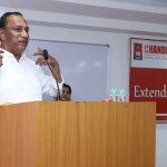 ਚੰਡੀਗੜ੍ਹ ਯੂਨੀਵਰਸਿਟੀ ਵਿਖੇ ਸਮਗਾਮ ਦੌਰਾਨ ਵਿਦਿਆਰਥੀਆਂ ਨੂੰ ਸੰਬੋਧਨ ਕਰਦੇ ਤੇਲੰਗਾਨਾ ਦੇ ਕਿਰਤ ਅਤੇ ਰੋਜ਼ਗਾਰ ਮੰਤਰੀ ਸ਼੍ਰੀ ਮਾਲਾ ਰੈਡੀ।