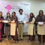 Vice Chairman S. Gurkirat Singh honoring the female members of the 'Sunshine Team' with gifts at Gulzar Group, Khanna..resized